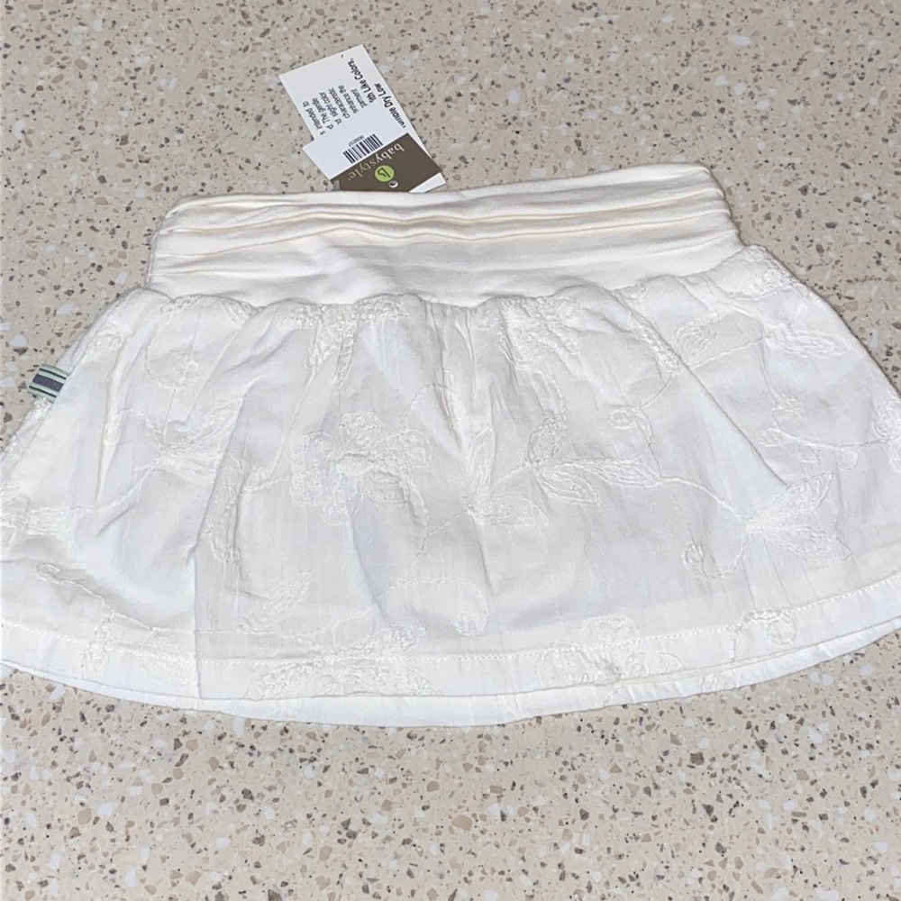 Babystyle ivory skirt with attached bloomers
